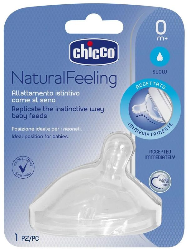 Chicco Θηλή Σιλικόνης Natural Feeling Κανονική Ροή 0+ Μηνών (B50-81011-10)