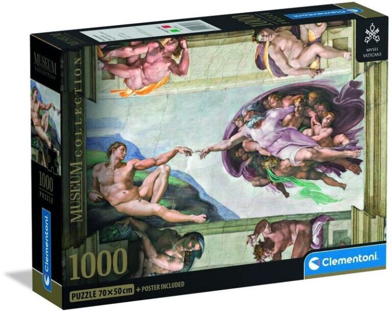 Clementoni Παζλ 1000 Museum Michelangelo:Η Δημιουργία Του Αδάμ (1260-37081)