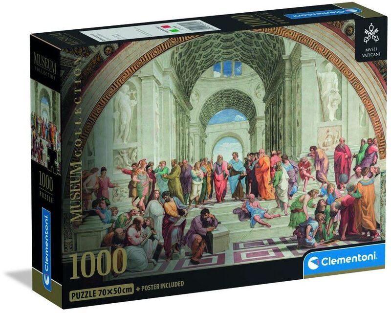 Clementoni Παζλ 1000 Museum Michelangelo:Η Σχολή Των Αθηνών (1260-37080)
