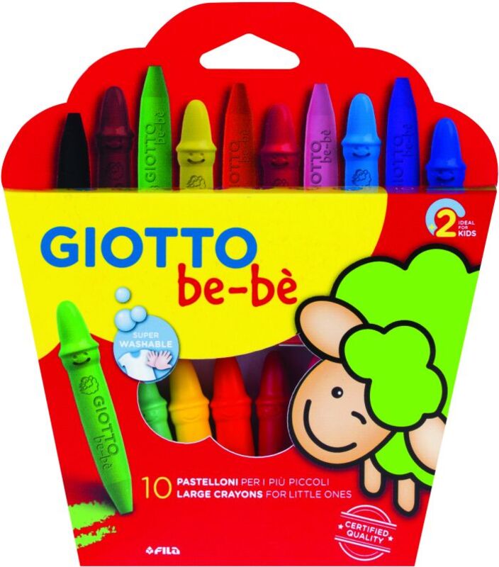 Giotto Bebe Κηρομπογιές 10Τμχ & Ξύστρα (466800)