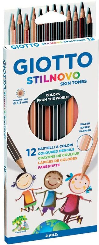 Giotto Ξυλομπογιές Stilnovo Skintones-12Τμχ (025740000)