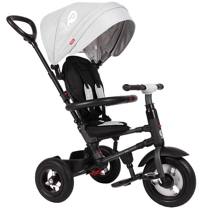 QPlay Τρίκυκλο Rito Air Wheels Grey (01-1212040-01)