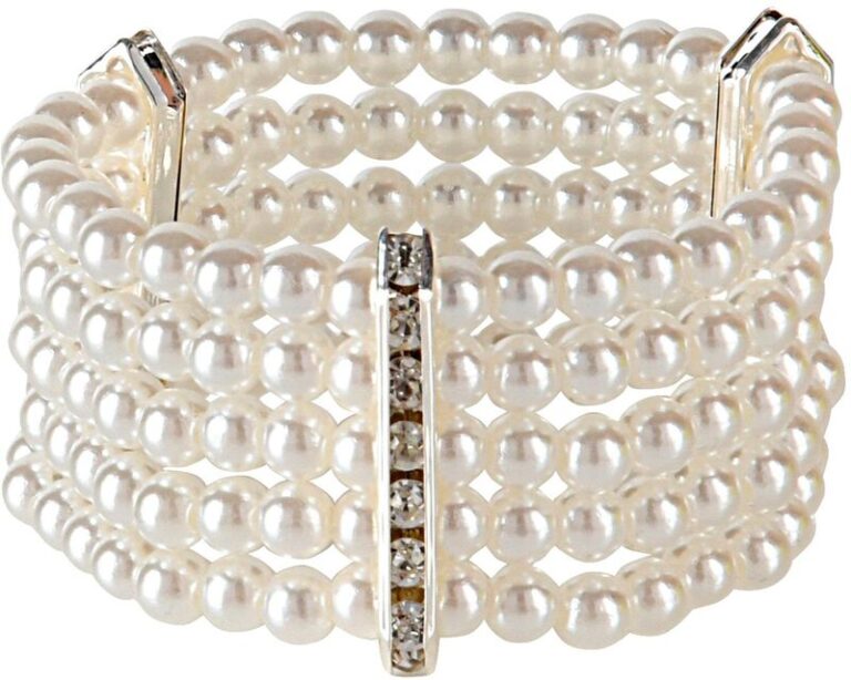 WM Βραχιόλι Deluxe Με Πέρλες & Strass (01894)