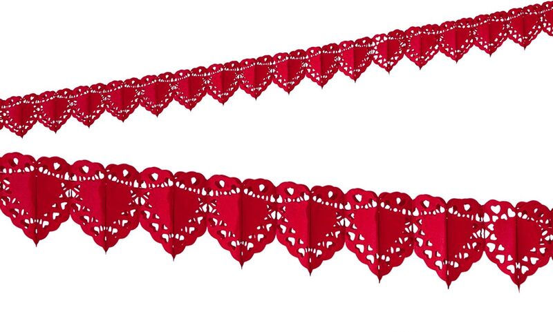 WM Γιρλάντα Κόκκινη Καρδιά 4m (95739)