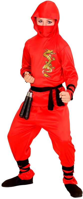 WM Στολή Παιδική Red Dragon Ninja No 2-3 (91130)