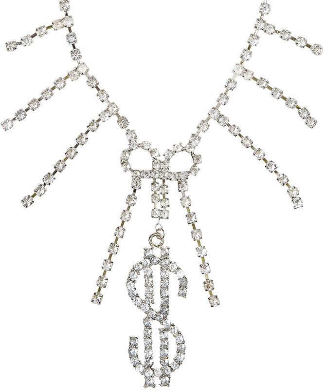 WM Τσόκερ Σήμα Δολλαρίου Με Strass (2963C)