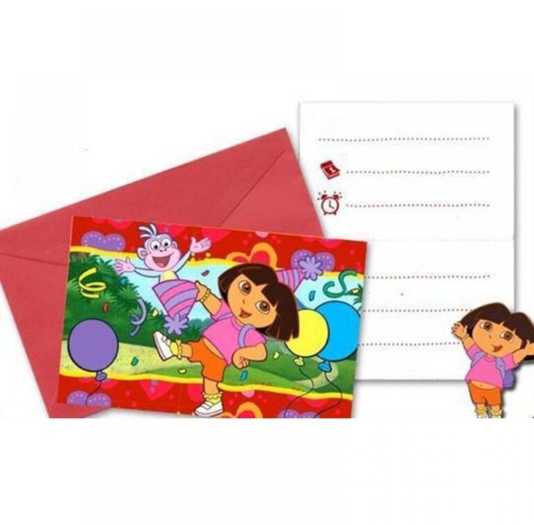 Προσκλήσεις Dora's Party 6Τμχ (9815)