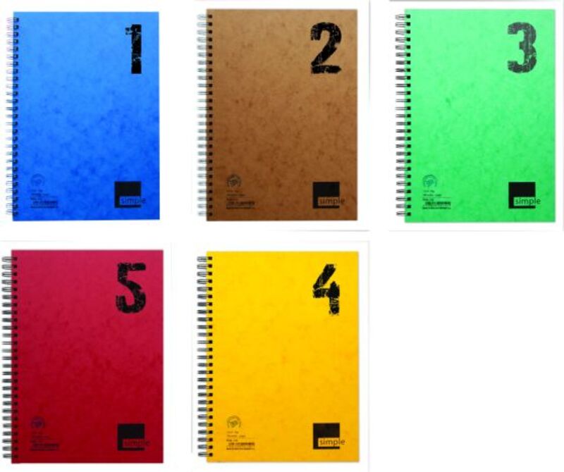 A&G Τετράδιο Simple Σπιράλ 17x25 3 Θεμάτων 90 Φύλλων-5 Χρώματα 1Τμχ (14587)