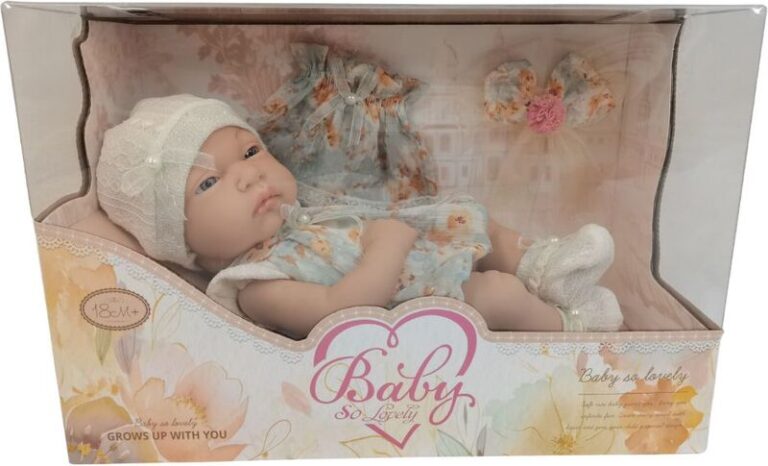 BW Σετ Μωρό New Born Baby Doll 12'' & Αξεσουάρ (8813-3)