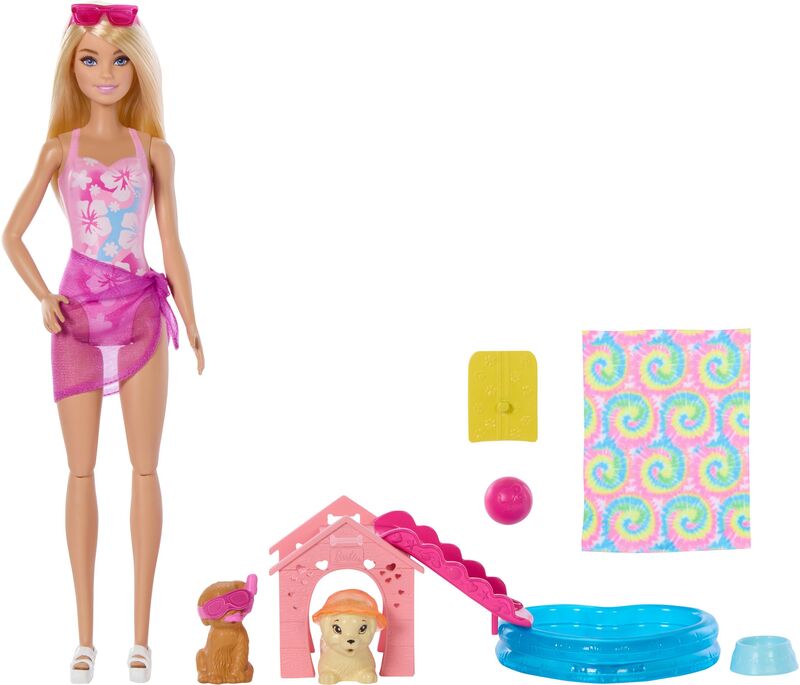 Barbie Pool Party Με Κουταβάκια (JBF35)