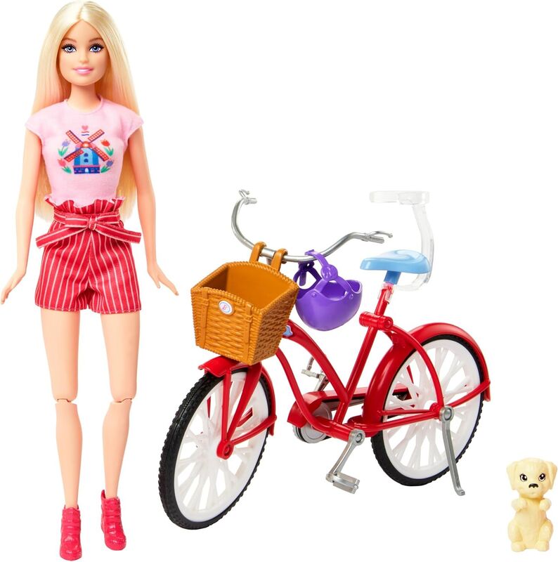 Barbie Με Κουταβάκι Και Ποδήλατο Pink Passport (HWJ00)