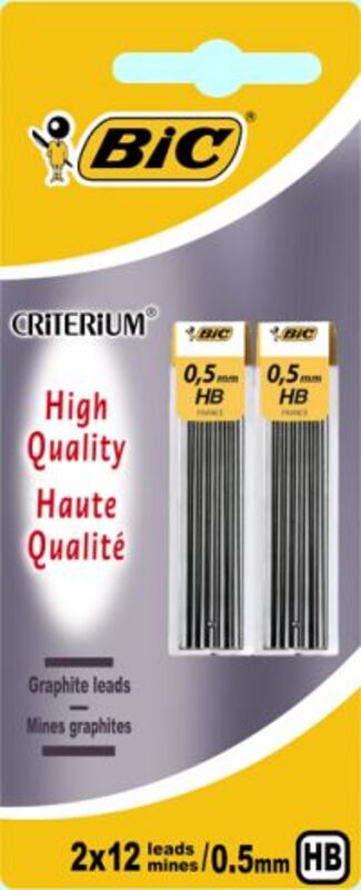 Bic 2x12 Μύτες Μηχανικού Μολυβιού 0.5mm (880336)