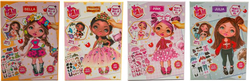 CAN Iam Μαγνητικό Σετ Dress Up Doll-4 Σχέδια-1Τμχ (IAM23252)