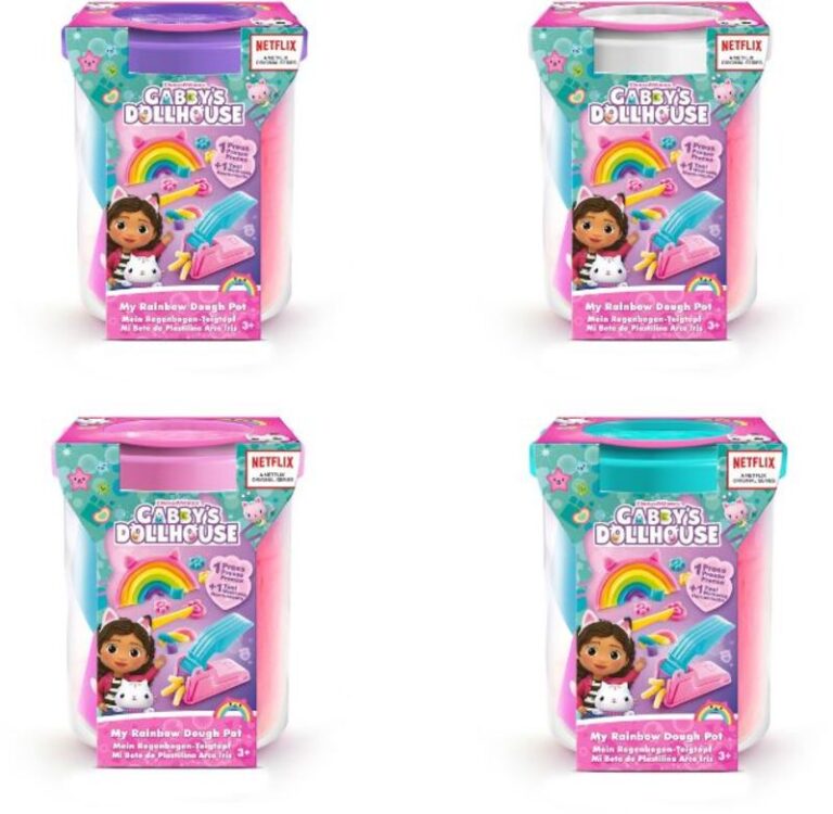 Canal Gabby's Dollhouse My Rainbow Dough Pot-4 Σχέδια-1Τμχ (GAB018)