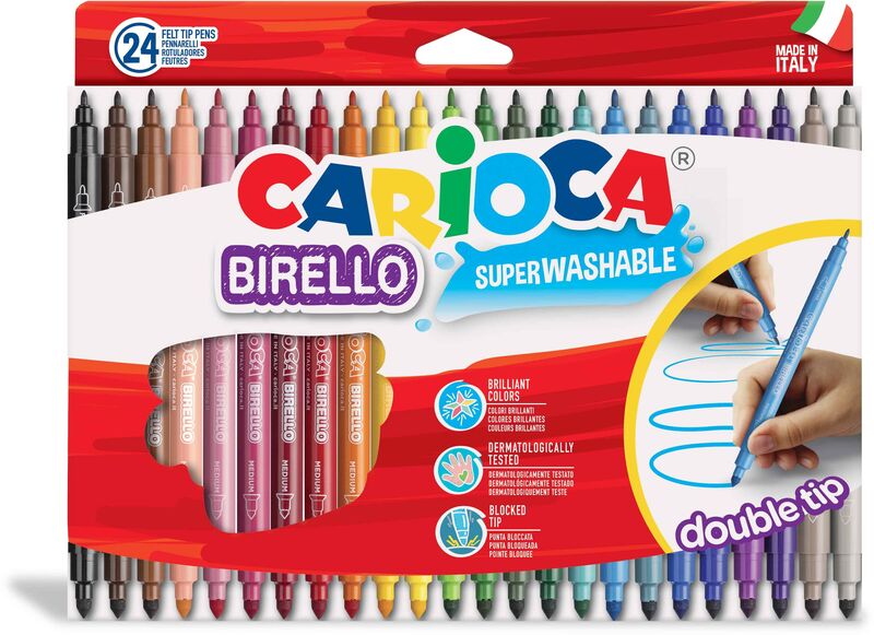 Carioca Birello 24 Μαρκαδόροι Fine & Maxi Λεπτοί (41521)