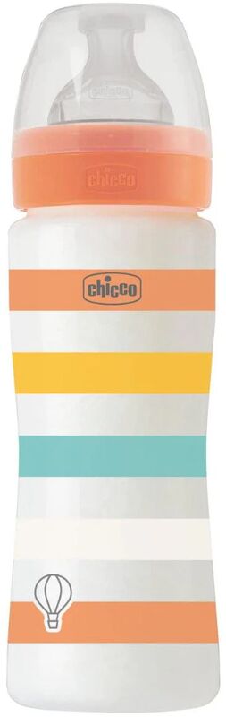 Chicco Μπιμπερό Πλαστικό Well Being Unisex 330ml Θηλή Σιλικόνης 4m+ (A60-28637-31)