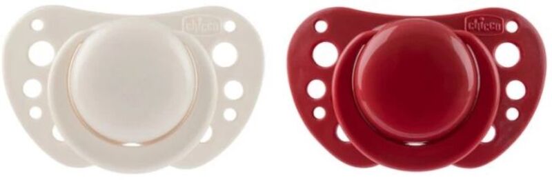 Chicco Πιπίλα Physio Air Μπεζ-Μπορντώ 6-16Μ+2Τμχ (C20-75087-91)