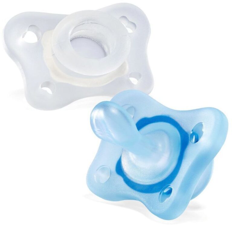 Chicco Πιπίλα Όλο Σιλικόνη Physio Mini Soft/Σιέλ 0-2 Μηνών 2Τμχ (C60-73221-21)