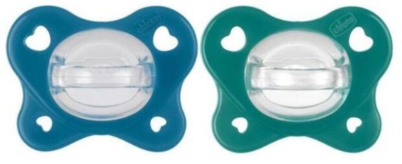 Chicco Πιπίλα Όλο Σιλικόνη Physioforma Dual Soft Σιέλ 16-36 Μηνών 2Τμχ (C60-73086-61)