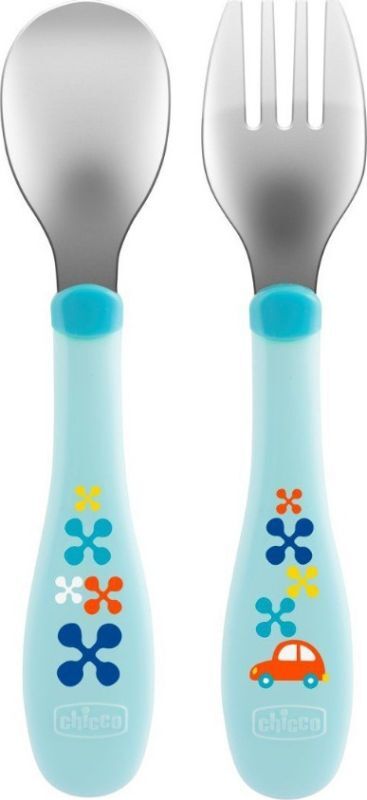 Chicco Σετ Πιρούνι-Κουτάλι 18M+ Αγόρι/Ουδέτερο (F05-16102-20)