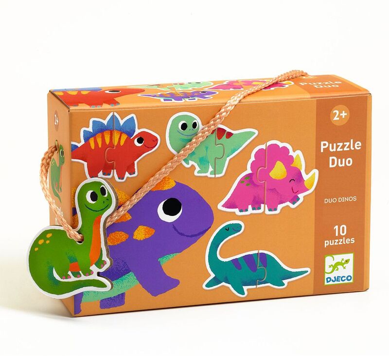 Djeco Παζλ Duo Δεινόσαυροι 10Τμχ (176-08263)