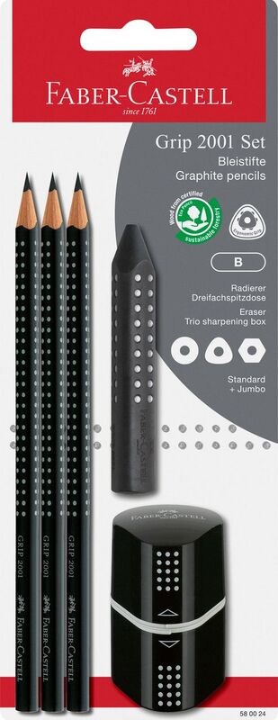 Faber Castell Grip 2001 Set Black (129580024)