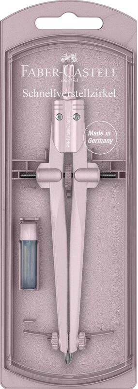 Faber Castell Διαβήτης Stream Με Ρύθμιση Μπλε Σκούρο/Ροζέ-2 Σχέδια (129174545)