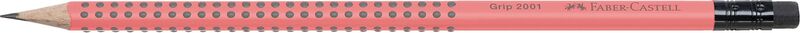 Faber Castell Μολύβι Grip Με Γόμα Κοραλί HB (12311174)