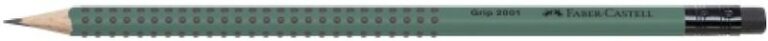 Faber Castell Μολύβι Grip Με Γόμα Χακί (12310837)