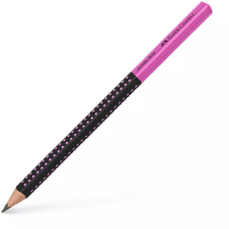 Faber Castell Μολύβι Jumbo Grip Δίχρωμο Μαύρο-Ροζ HB (12310522)