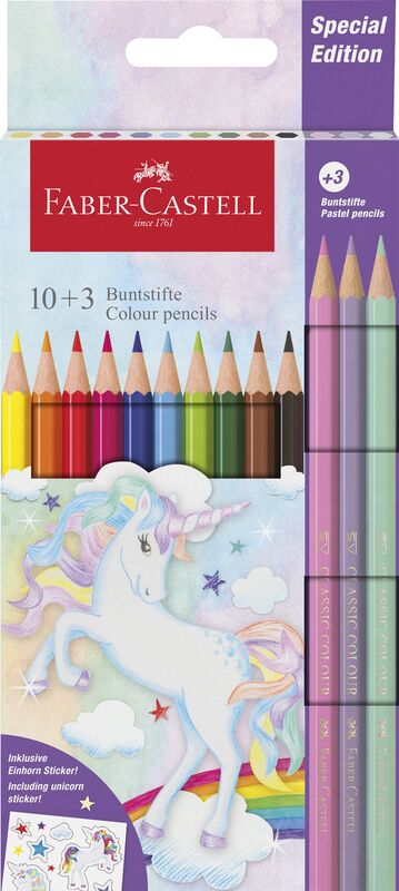Faber Castell Ξυλομπογιές Μονόκερος 10+3Τμχ (12310989)