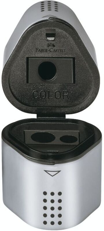 Faber Castell Ξύστρα Τριπλή Grip Trio Γκρι (12305899)