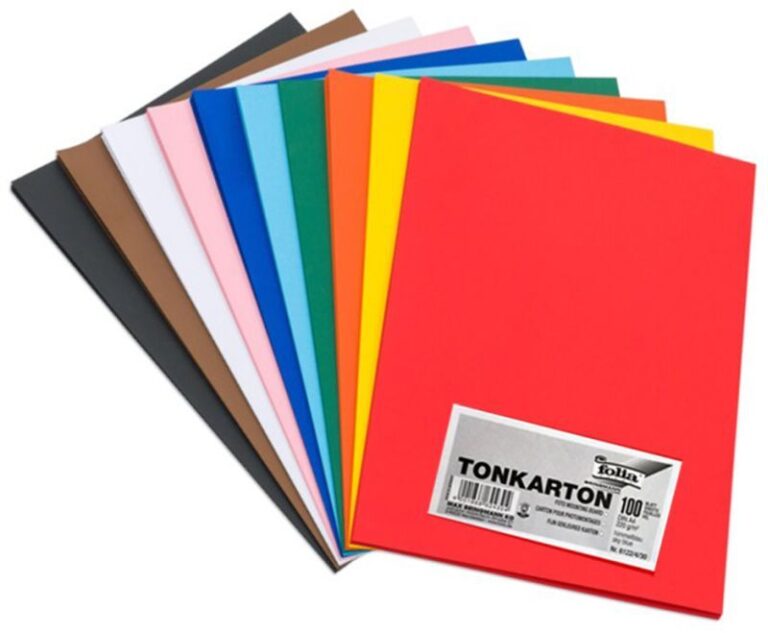 Folia Χαρτόνι A4 100 Φύλλα 220gr Διάφορα Χρώματα (830.6122-4-09)