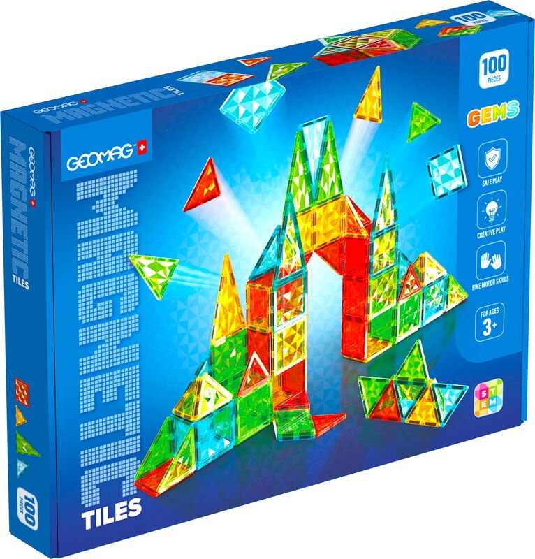 Geomag Magnetic Tiles Gems 100pcs. (PF.224.104.00)