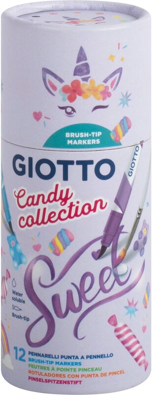 Giotto Μαρκαδόροι Πινέλο Candy Turbo Soft 12Τμχ (000427700)