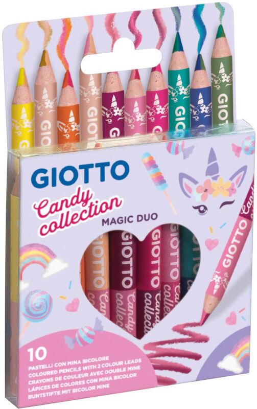 Giotto Ξυλομπογιές Candy 2 Χρωμάτων 10Τμχ (251100)