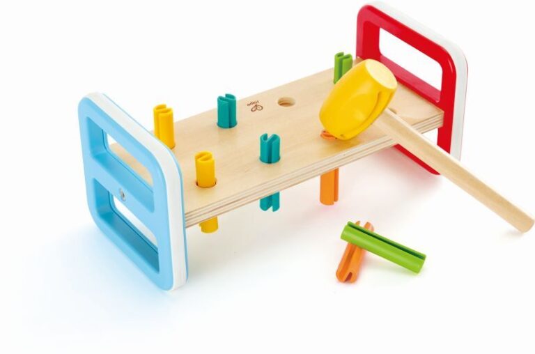 Hape Early Explorer Ξύλινο Σετ Σφηνώματα Rainbow Pounder (E0506B)