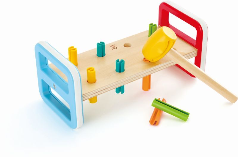 Hape Early Explorer Ξύλινο Σετ Σφηνώματα Rainbow Pounder (E0506B)