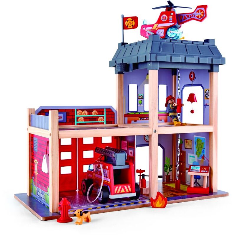Hape Early Explorer Ξύλινος Πυροσβεστικός Σταθμός (E3023A)