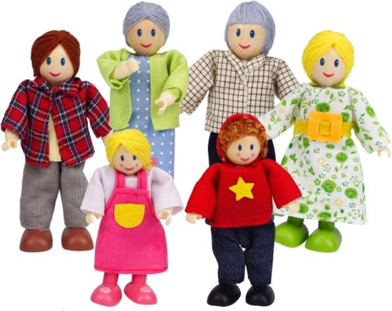 Hape Happy Family Ξύλινο Σετ Οικογένεια (E3500A)