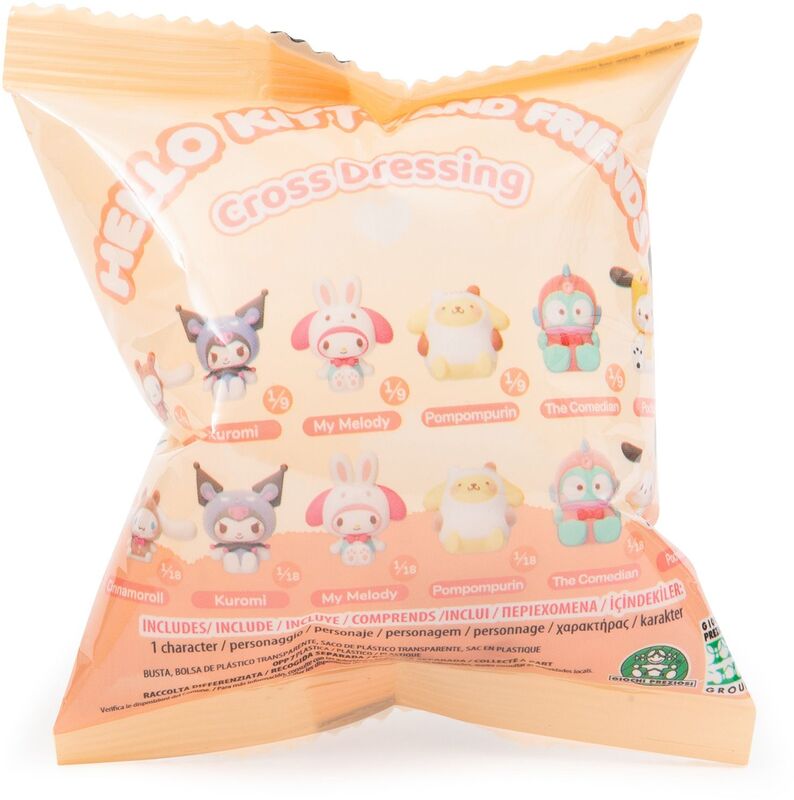 Hello Kitty Φιγούρα Cross Dressing 4cm-12 Σχέδια-1Τμχ (HKT46000)