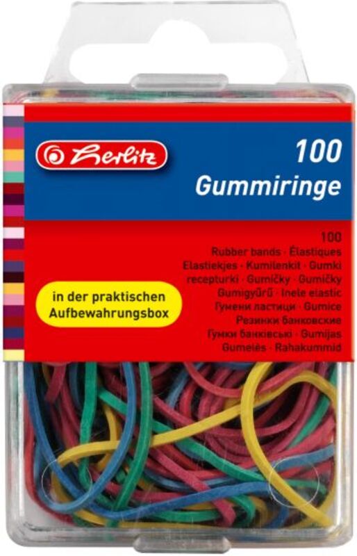 Herlitz Λάστιχα Χρωματιστά - 100Τμχ (8770000)