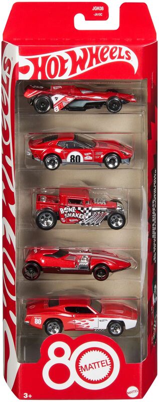 Hot Wheels Αυτοκινητάκια Σετ Των 5-80 Χρόνια (JGK08)