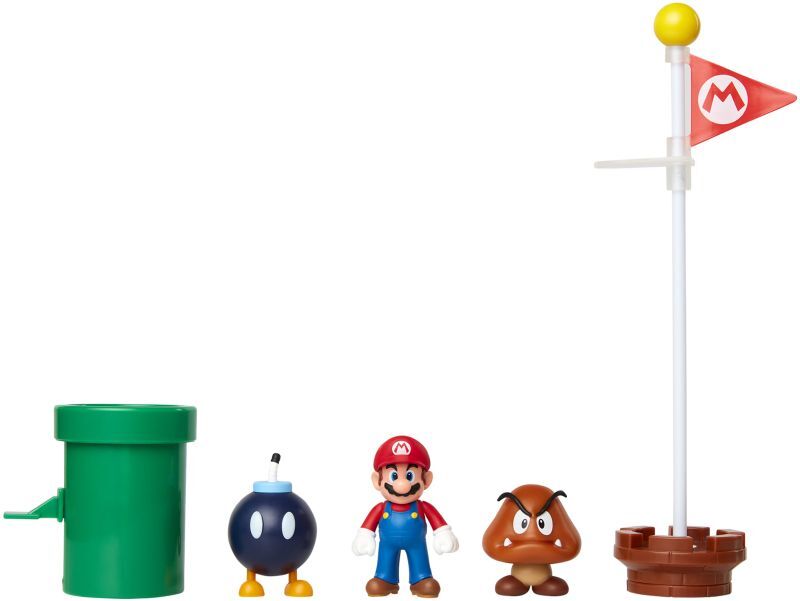 JP Nintendo Φιγούρα 2.5" Super Mario Acorn Plains Diorama Set (85987)