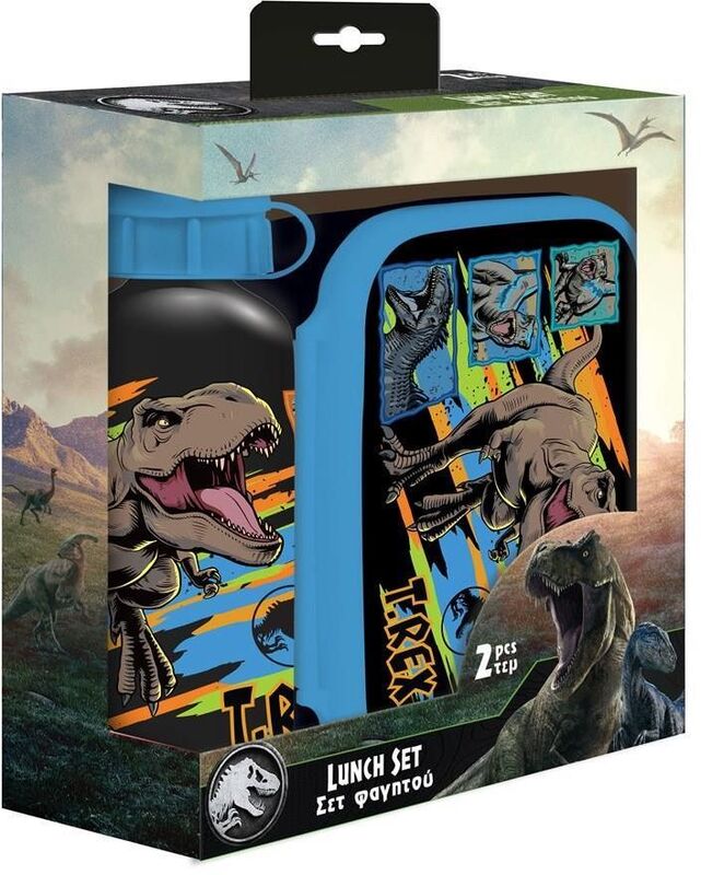 Jurassic Φαγητοδοχείο-Παγούρι Αλουμινένιο Σετ (000570977)