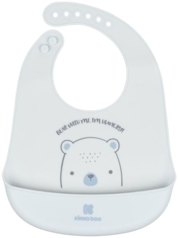 Kikkaboo Σαλιάρα Σιλικόνης Bear With Me Blue (31303030044)