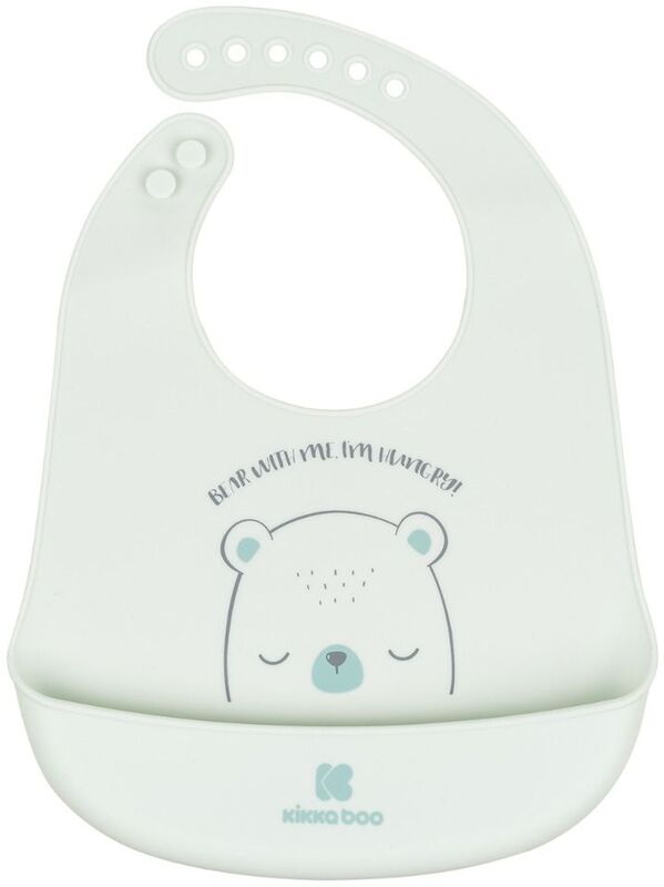 Kikkaboo Σαλιάρα Σιλικόνης Bear With Me Mint (31303030043)