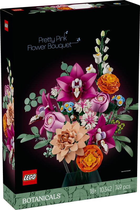 LEGO Botanical Pretty Pink Flower Bouquet (10342)