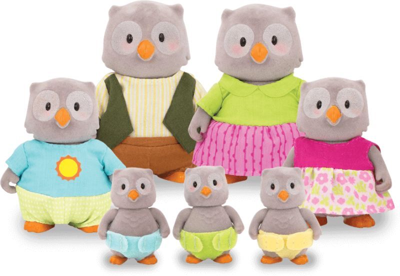 Li'l Woodzeez Σετ Owl Large Family (WZ6576Z)