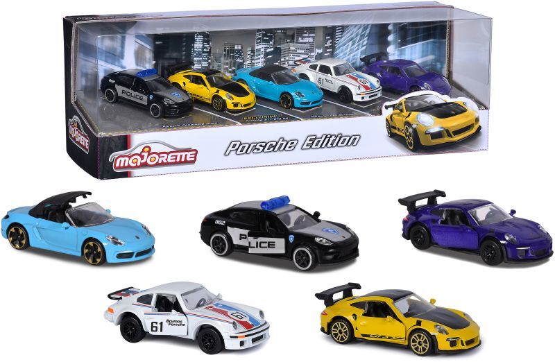 Majorette D/C Giftpack Porsche Σετ 5 Αυτοκίνητα 7.5cm (212053171)